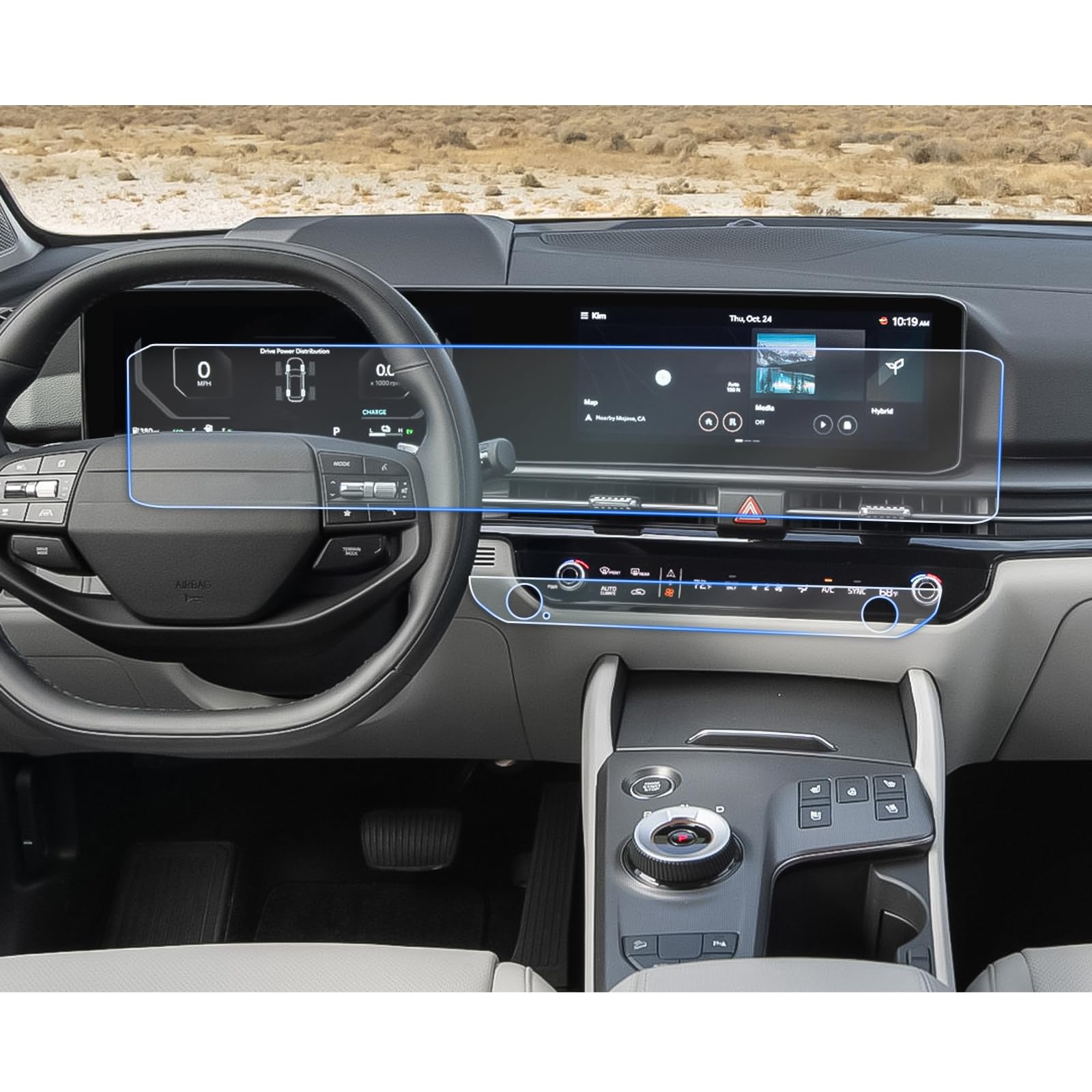 CDEFG 4 pezzi per 2026 Kia Sportage Screen Protector 24 pollici Dual Display Compatibile con 2026 Kia Sportage NQ5 Accessori Navigazione Touchscreen & Centro AC Control Nano Screen Covers HD Clear