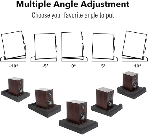 Miniatura 6 de JBER Paquete de 2 almohadillas de aislamiento acústico, almohadillas de espuma de aislamiento de altavoces para monitor de estudio, espuma acústica