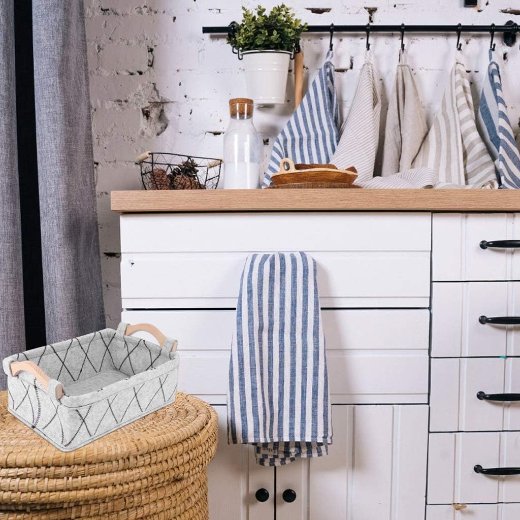Shopping Basket Felt Storage Basket Storage Container Sundries Books Storage Box
