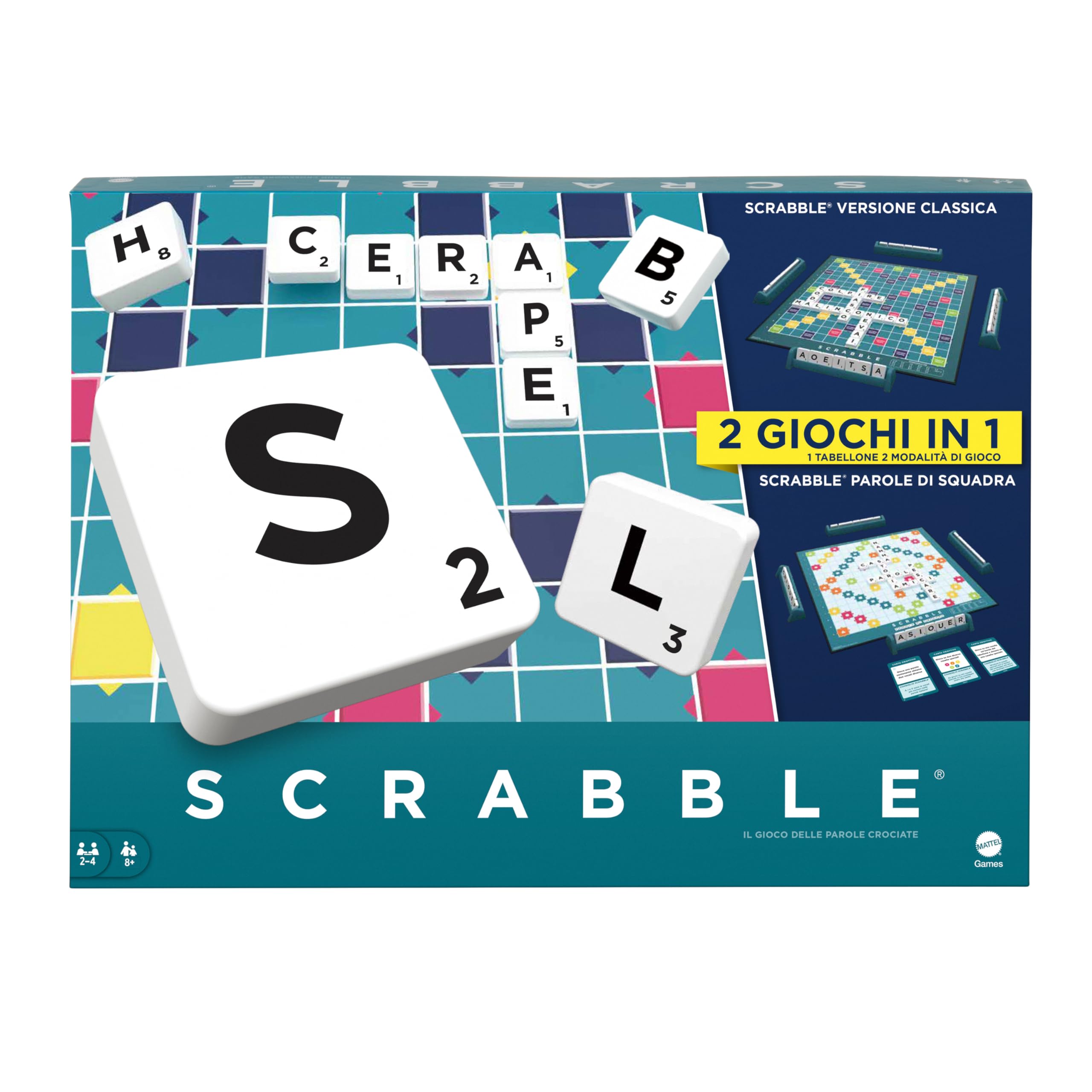 Mattel Games Scrabble , Version: Italian, HXW03