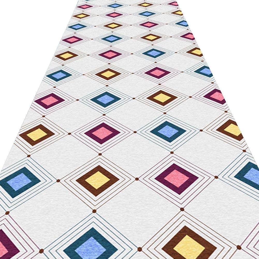Long Runner Rugs For Hallway Area Rugs Corridor Carpet Classic Lattice Pattern Modern Wear Resistant After 6mm, Size Customizable (Color: A, Size: 1.1x5m) (Size : 1.2x4m)