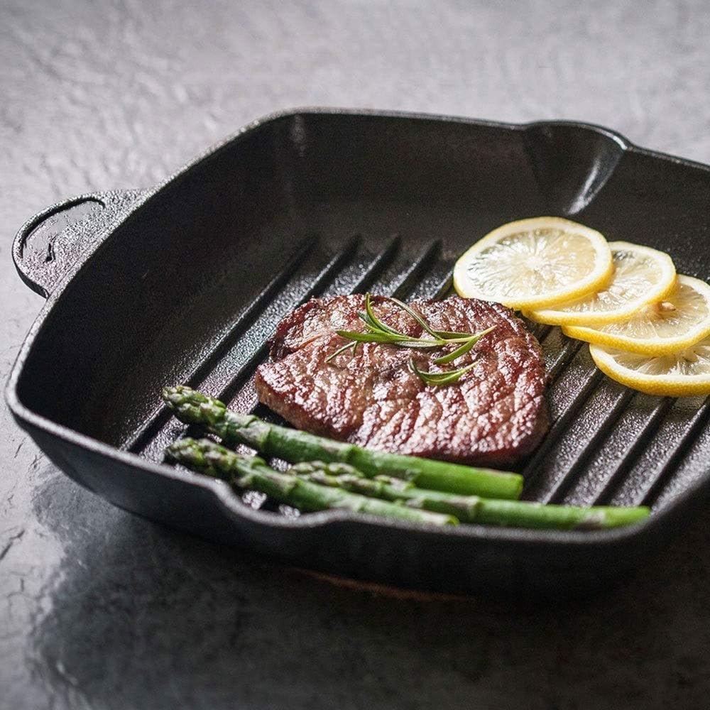 Antihaftbeschichtete Steak-Bratpfanne Aus Gusseisen, Steak-Grillpfannen, Bratpfannengriff For Die Küche, Braten, Kochen Von Steak, For Zuhause, Camping Oder Wohnwagen