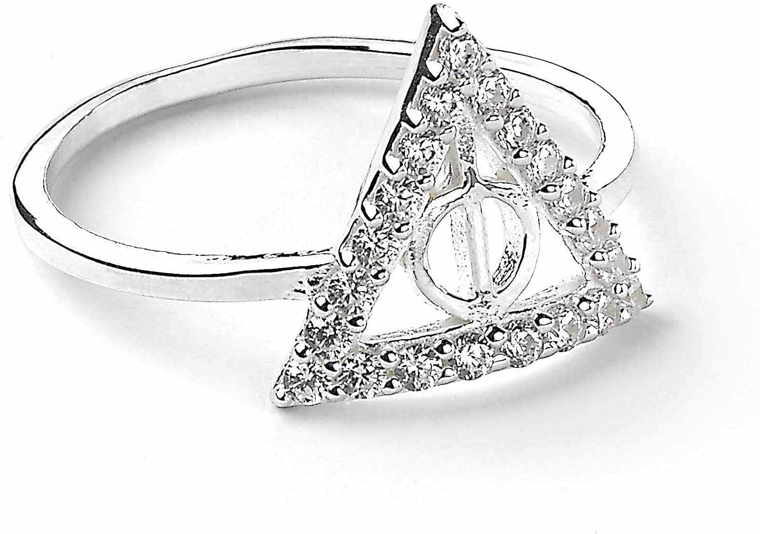 Official Harry Potter Sterling Silver Deathly Hallow Ring Size Medium by The Carat Shop