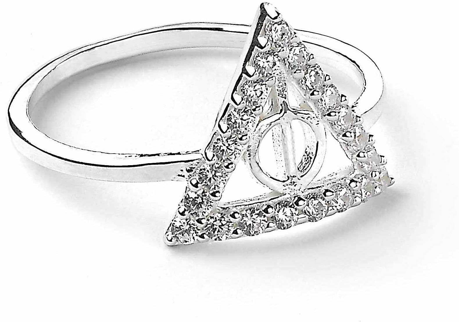 Harry Potter Official Sterling Silver Deathly Hallow Ring Size medium by The Carat Shop
