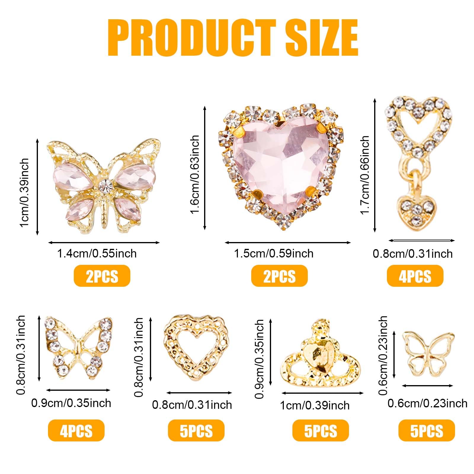 27pcs Mixed Styles 3D Nail Charms - Image 2