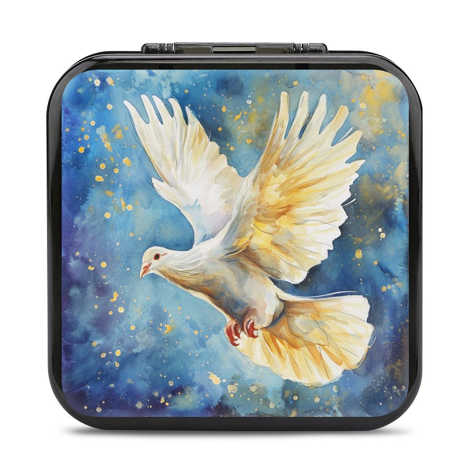 XBubupX A Flying White Dove Game Card Case Holder for Switch Switch Lite Watercolor Non-realistic 24 SD Cards