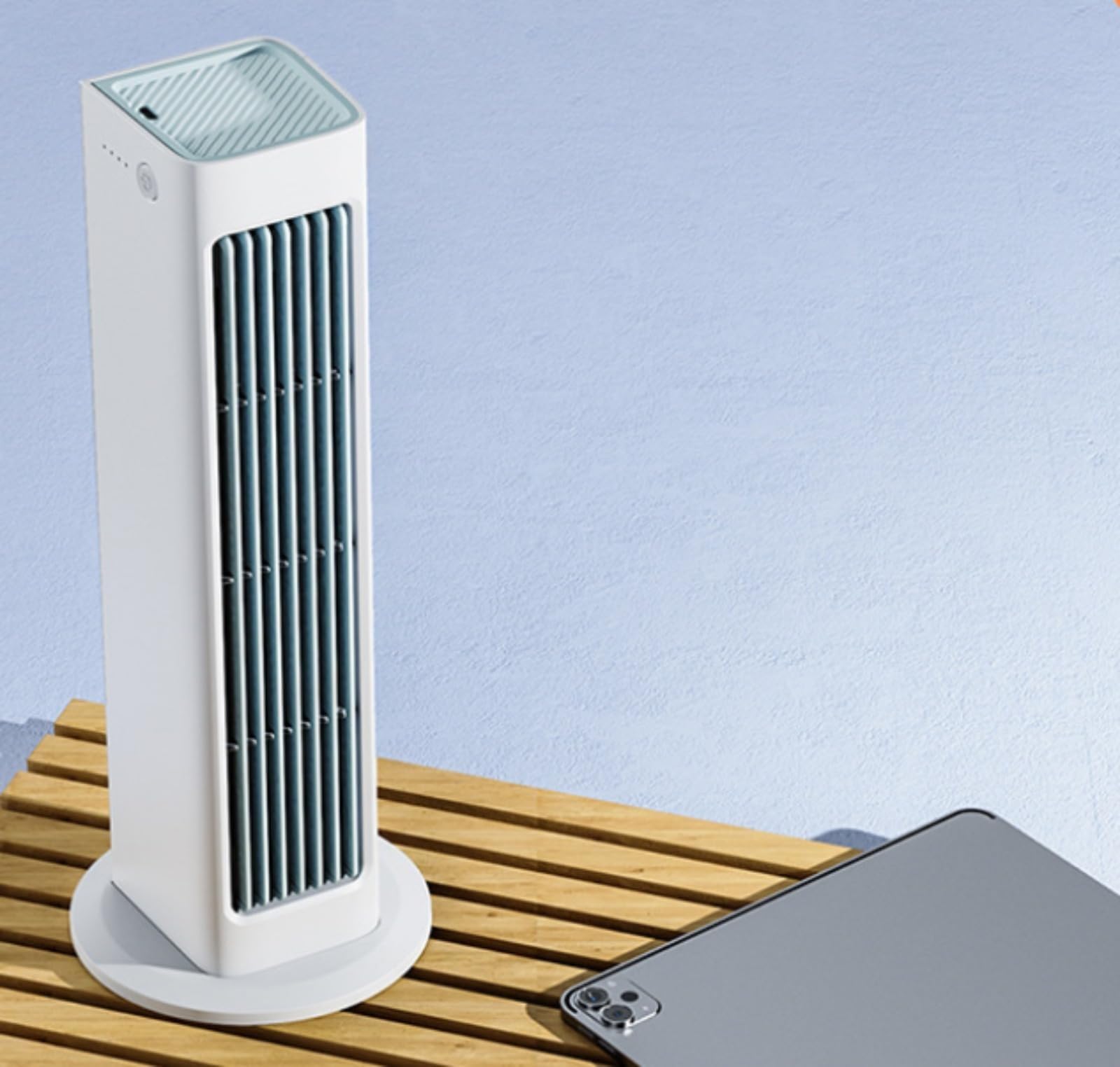 Breezamax - Qinux Breeza Max Fan Original - Neue und Verbesserte Version 2026 mit Fernbedienung, Kompakt und Leise (Weiß,1PCS)