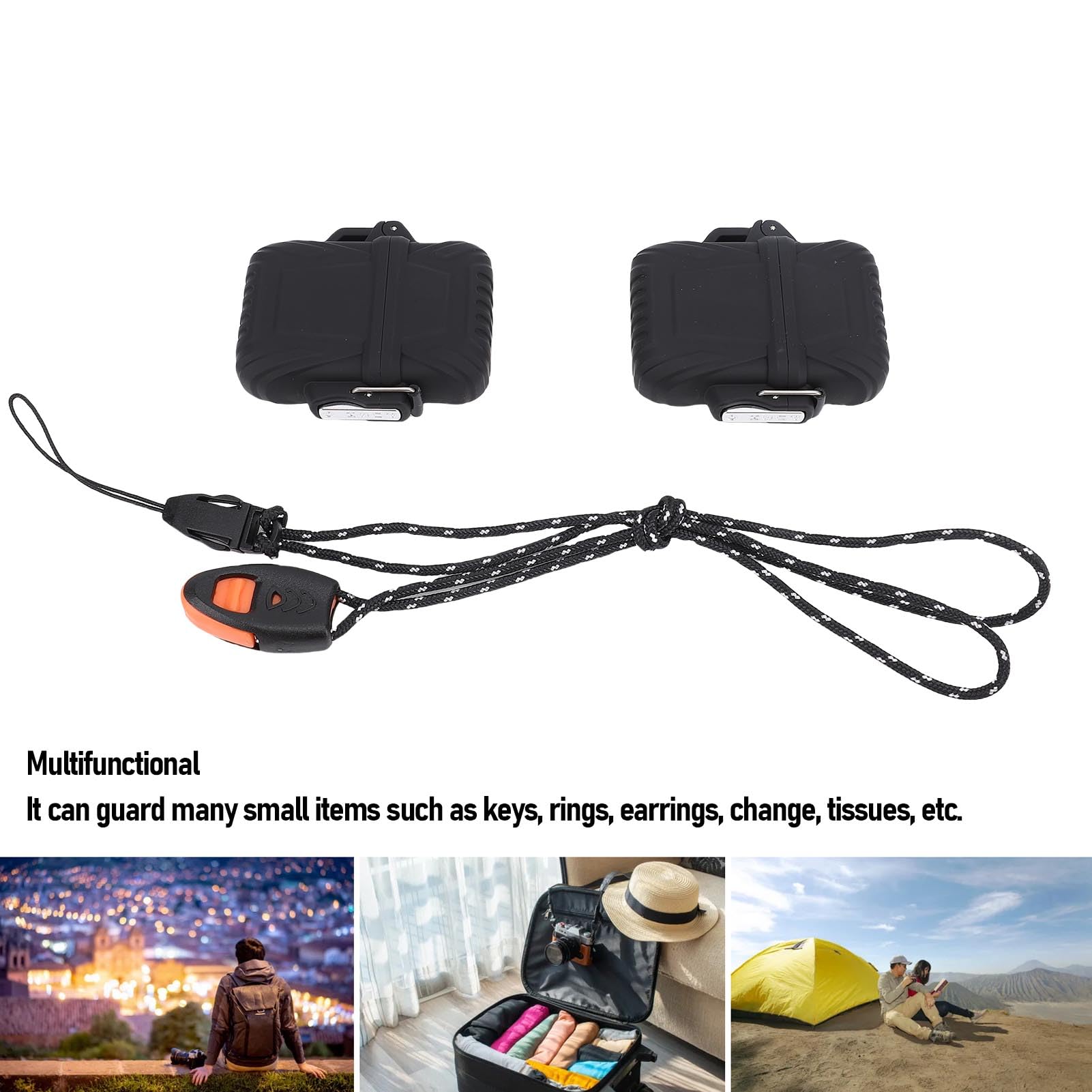 2Pcs Water Proof Storage Box Set, Easy Accessibility Secure and Versatile Various Environments Sports Reusable Pocket Cases for Outdoor Sports and Activities