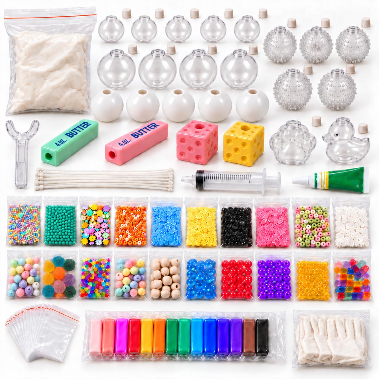 25 PCS Squishy Making Kit DIY Squishy Maker Skin Cheese Butter