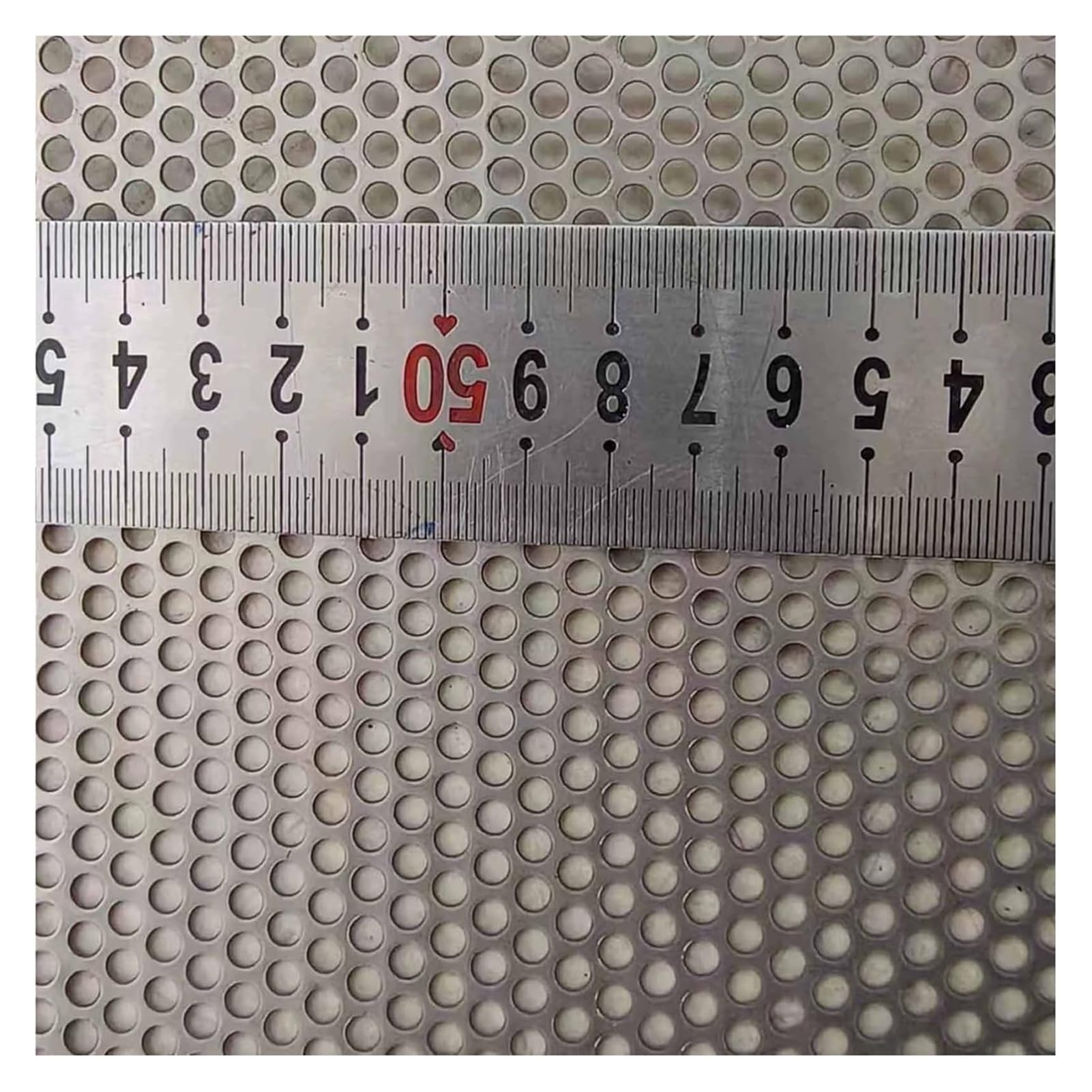Tôles Perforées en Métal Grille INOX Plaque D'observation Clôture Cage, Extendu Métal Maille Plaque Écran Décoratif Mailles 304 INOX Acier Perforé Tôle(3mm Mesh,40x40cm)