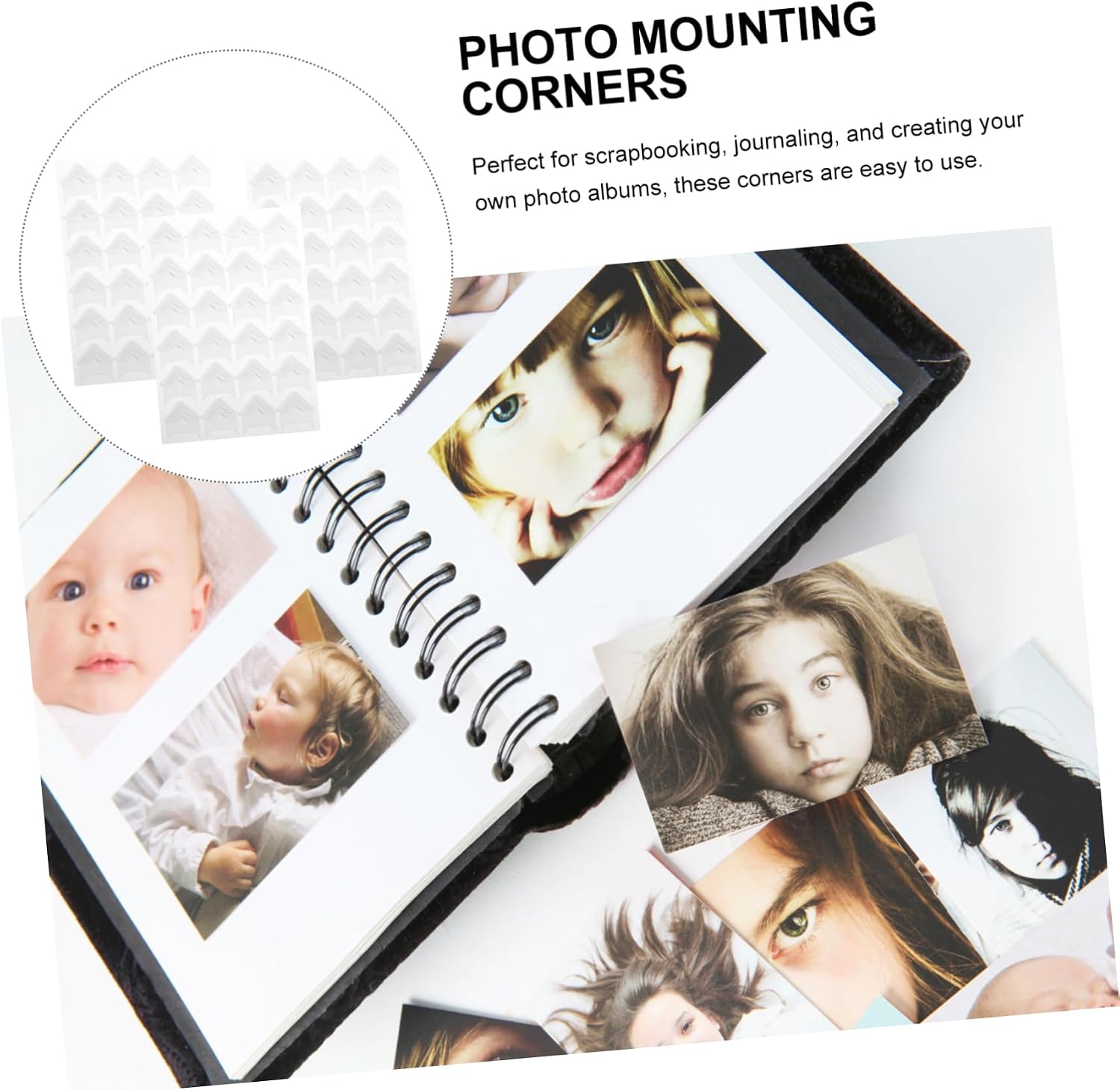 NUOBESTY Picture Corners Photo Mounting Corners for Scrapbooking Pieces Easy to Use