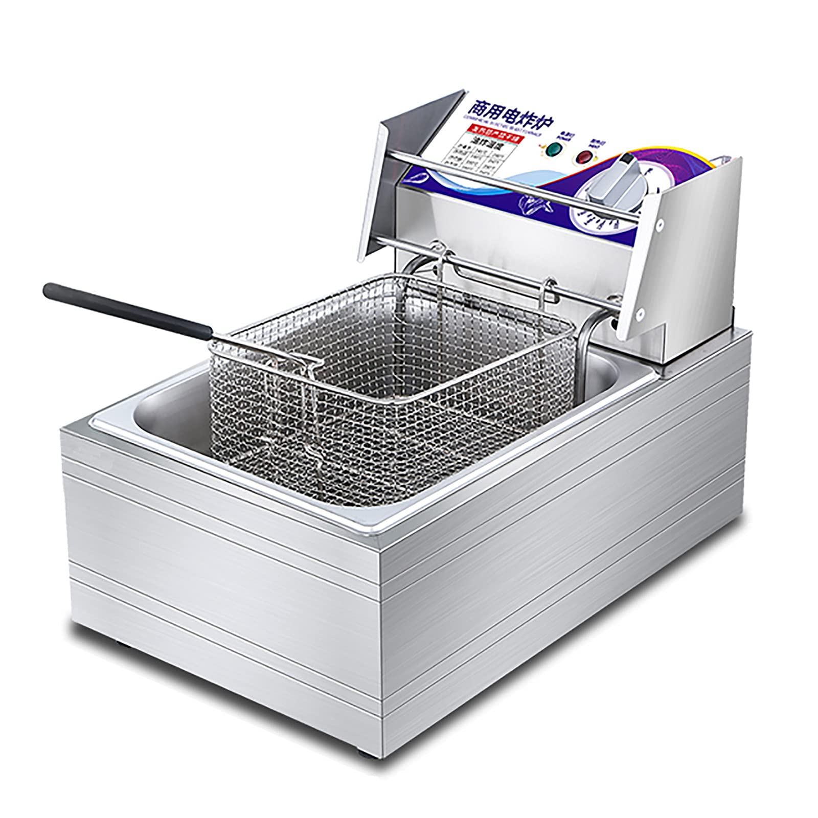 Friggitrice elettrica Commerciale, friggitrice Professionale da banco ad Alta capacità da 10L/20L, per ristoranti di Patatine Fritte, Fast Food, Snack Bar, Feste