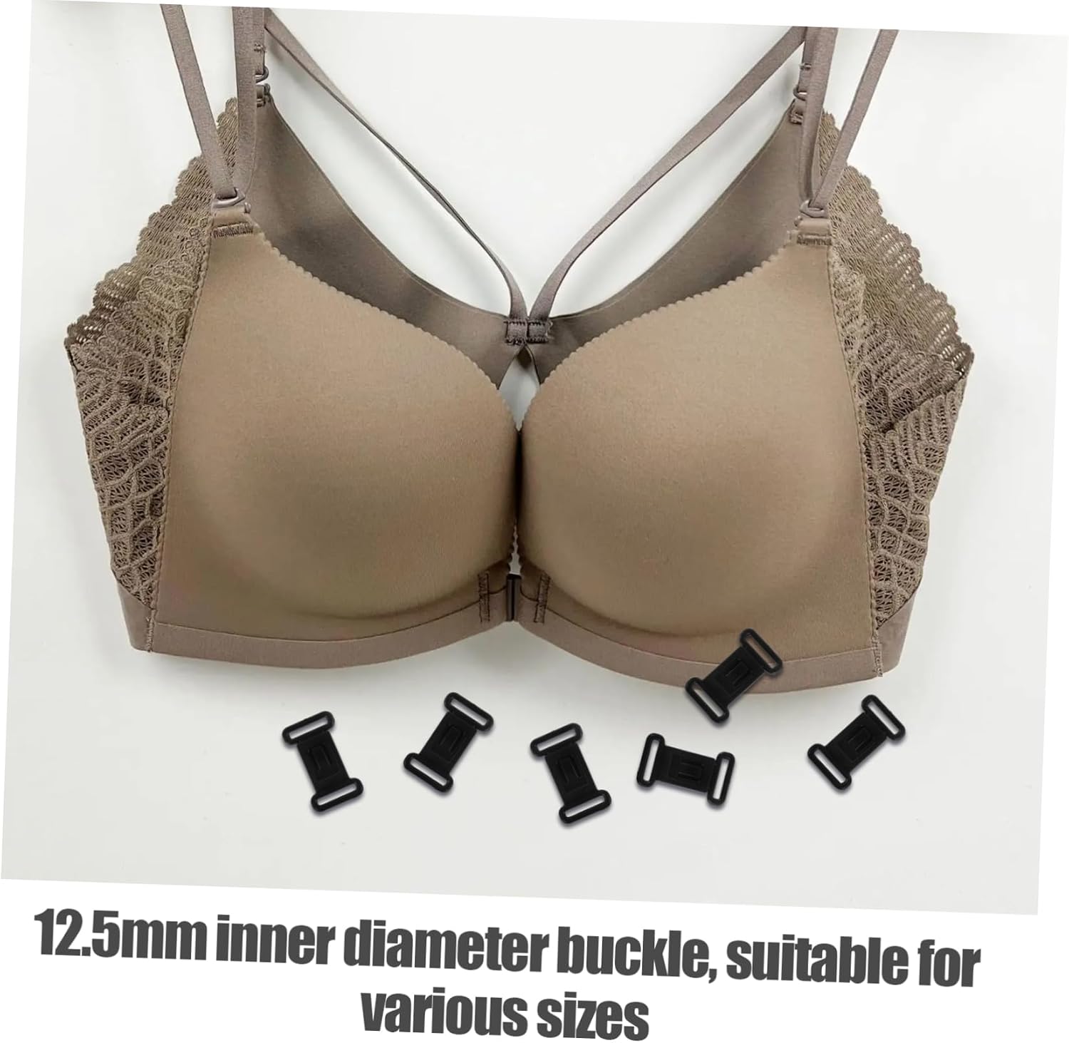 BATHVEVE 100Sets Portable Strap Hooks Clips for Women Compact Adjusters for Daily Use for Undergarments Wedding Durable Wear Resistant