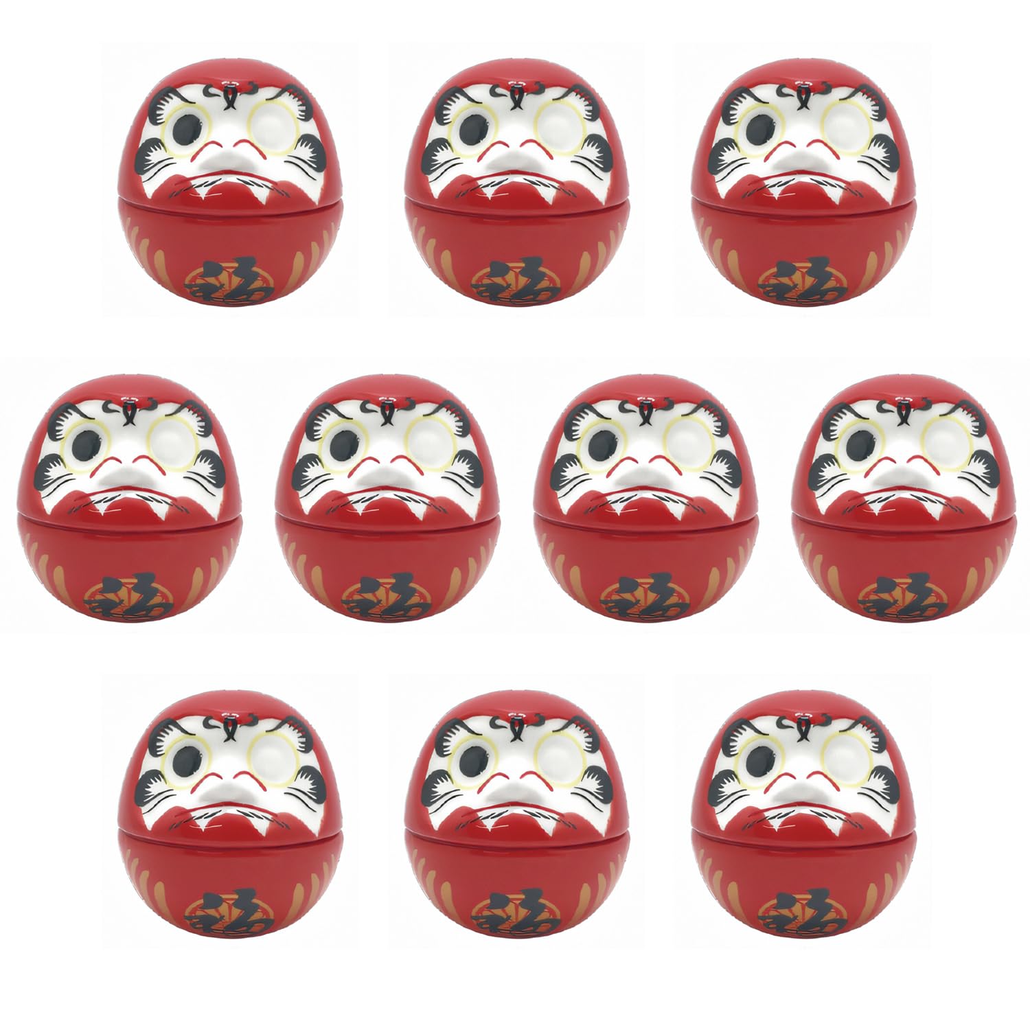Castle Enterprises Wake Up Lucky Daruma (Red), Set of 10 (Commercial Use) : Toys & Games