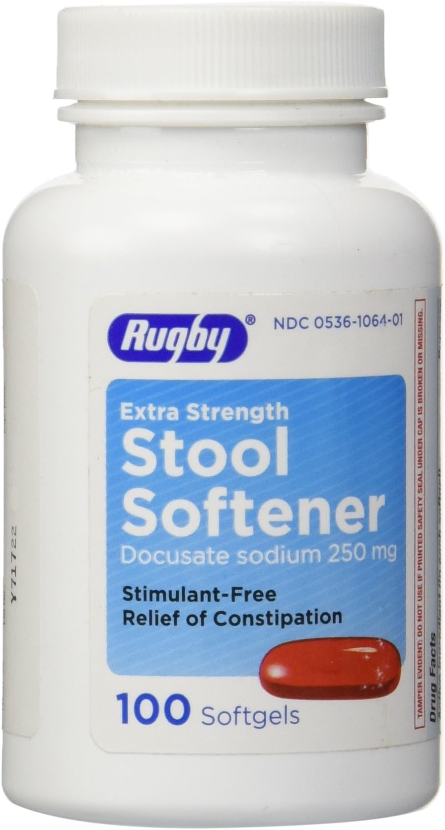 Stool Softener Docusate Sodium 250 mg 100 Caps