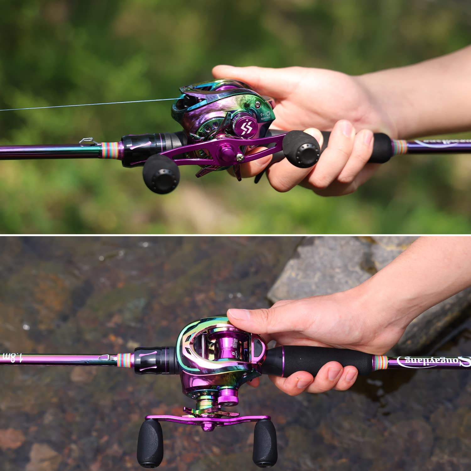 Shakespeare Ladies Spinning Combo Ladies Telescopic Fishing Rod And Reel  Combos,Spinning Fishing Pole Pink Designed