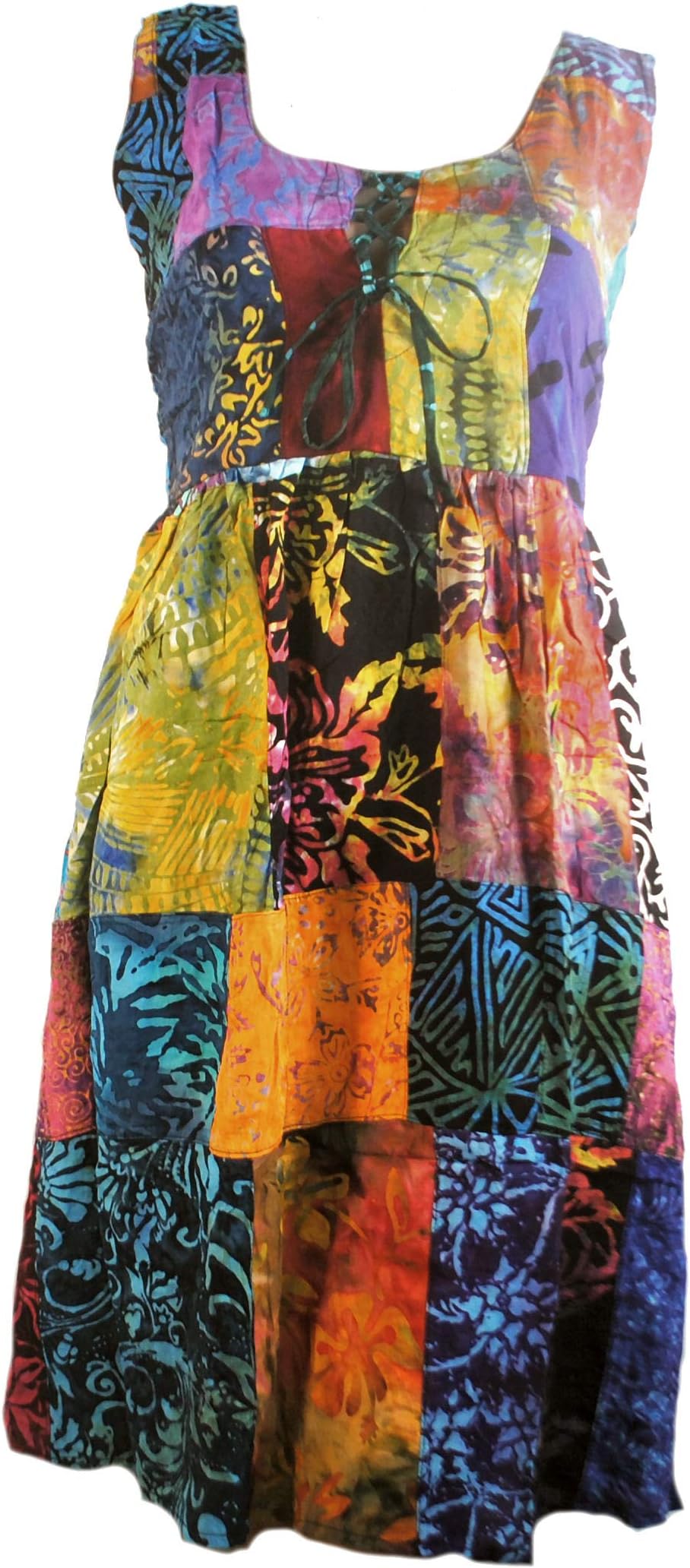 Fair Trade Vintage Upcycled Patchwork Hippy Gypsy Patch Work Dress