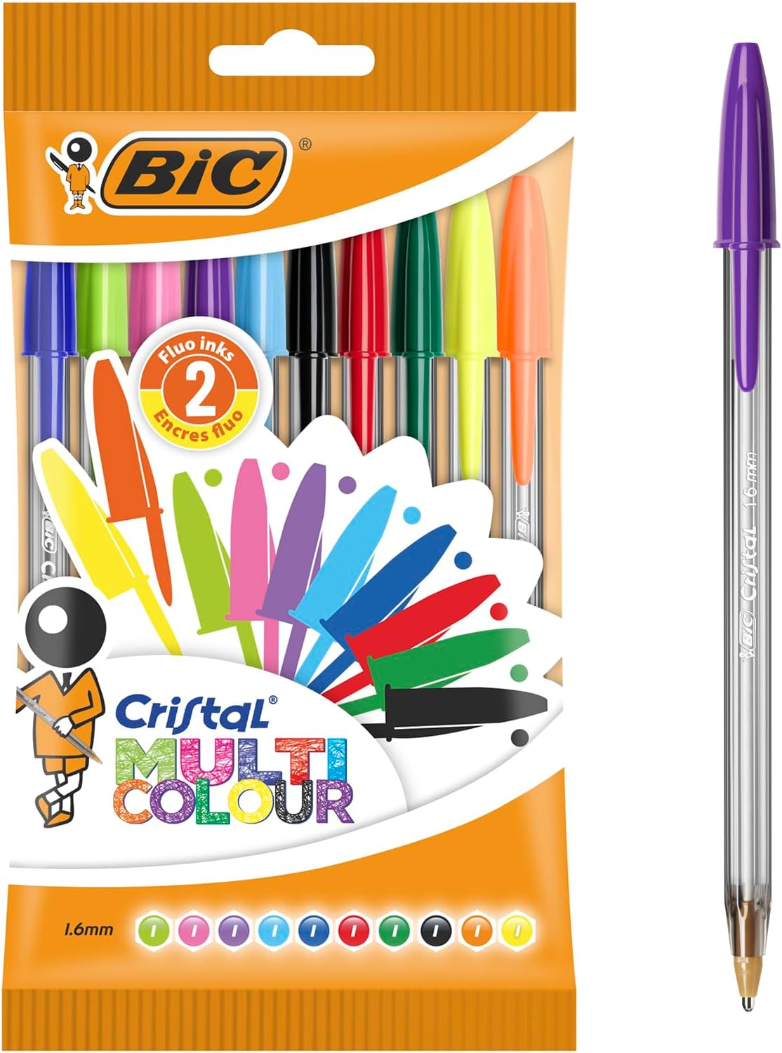Crystal Multicolour – Pen Bag Pack of 10 multicoloured