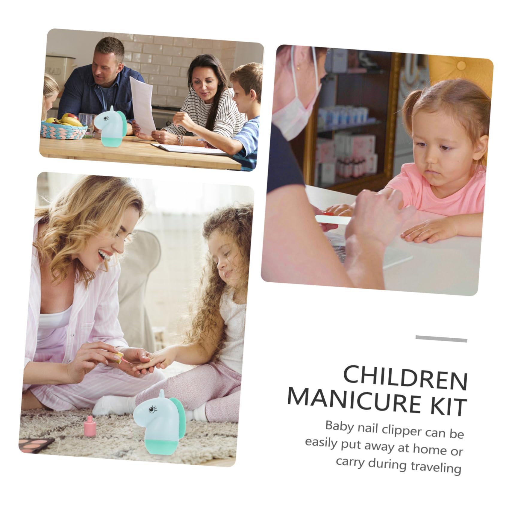 MERRYHAPY Baby Nail Trimmer Set 4pcs Nail Clippers Scissors Nail File Tweezers Compact Storage Case Safe