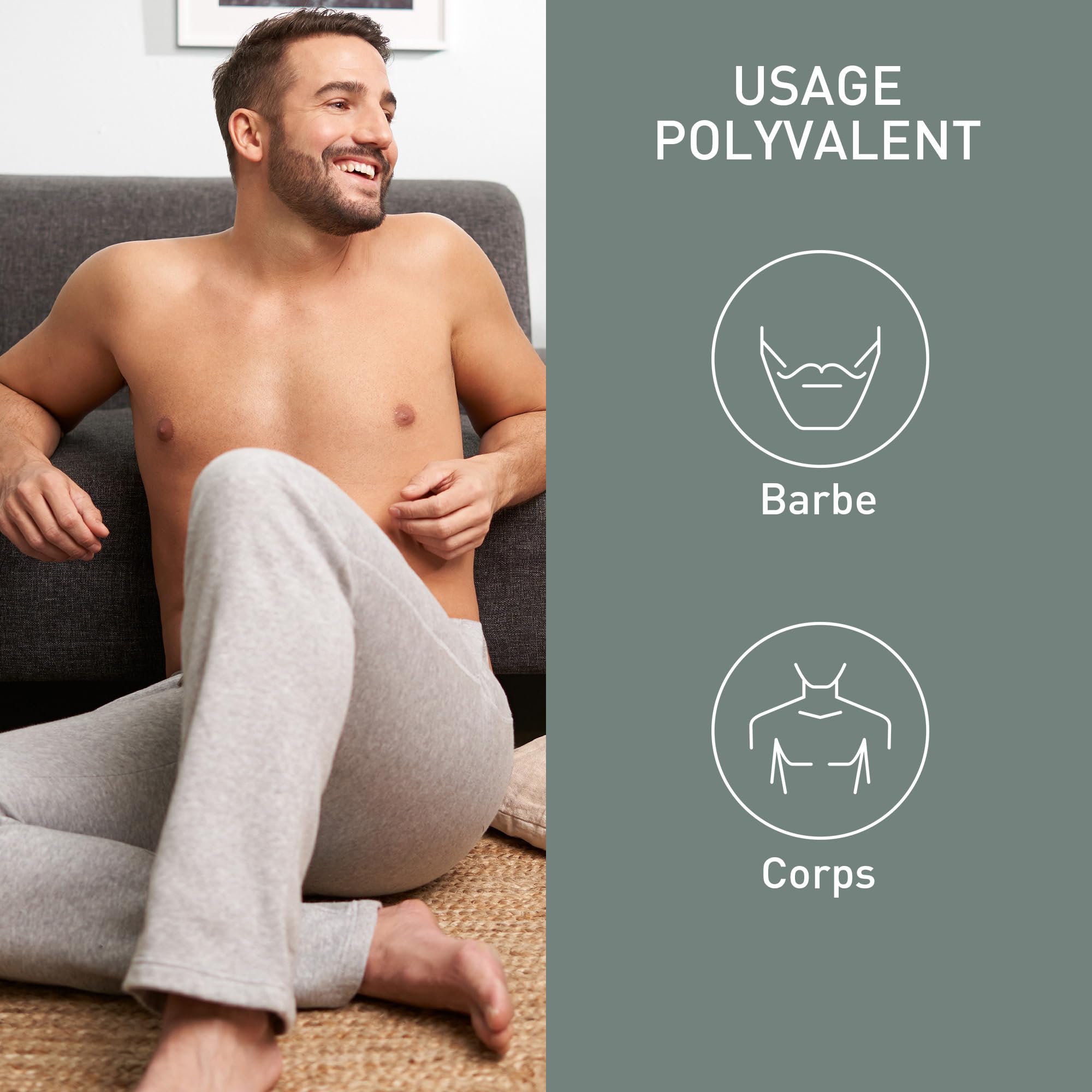 Panasonic - Personalcare ER-GY60-H503 | Tondeuse 2 en 1 - Barbe et corps - Ishaper 20 positions de coupe 4 accessoires 50 min d'autonomie Charge 1 heure Wet & Dry Argent