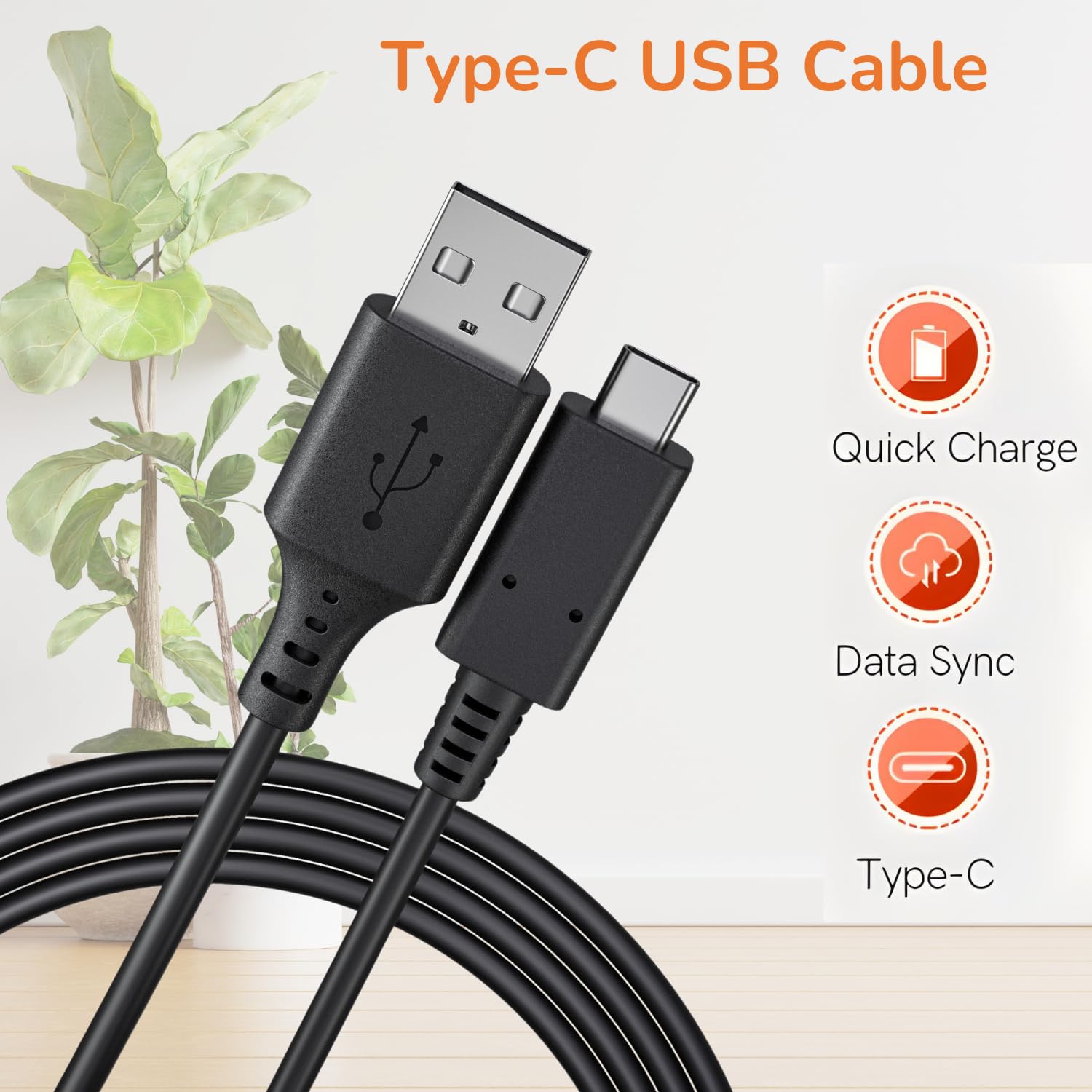 Cavo di prolunga piatto USB C da 3 m per telecamere di sicurezza
