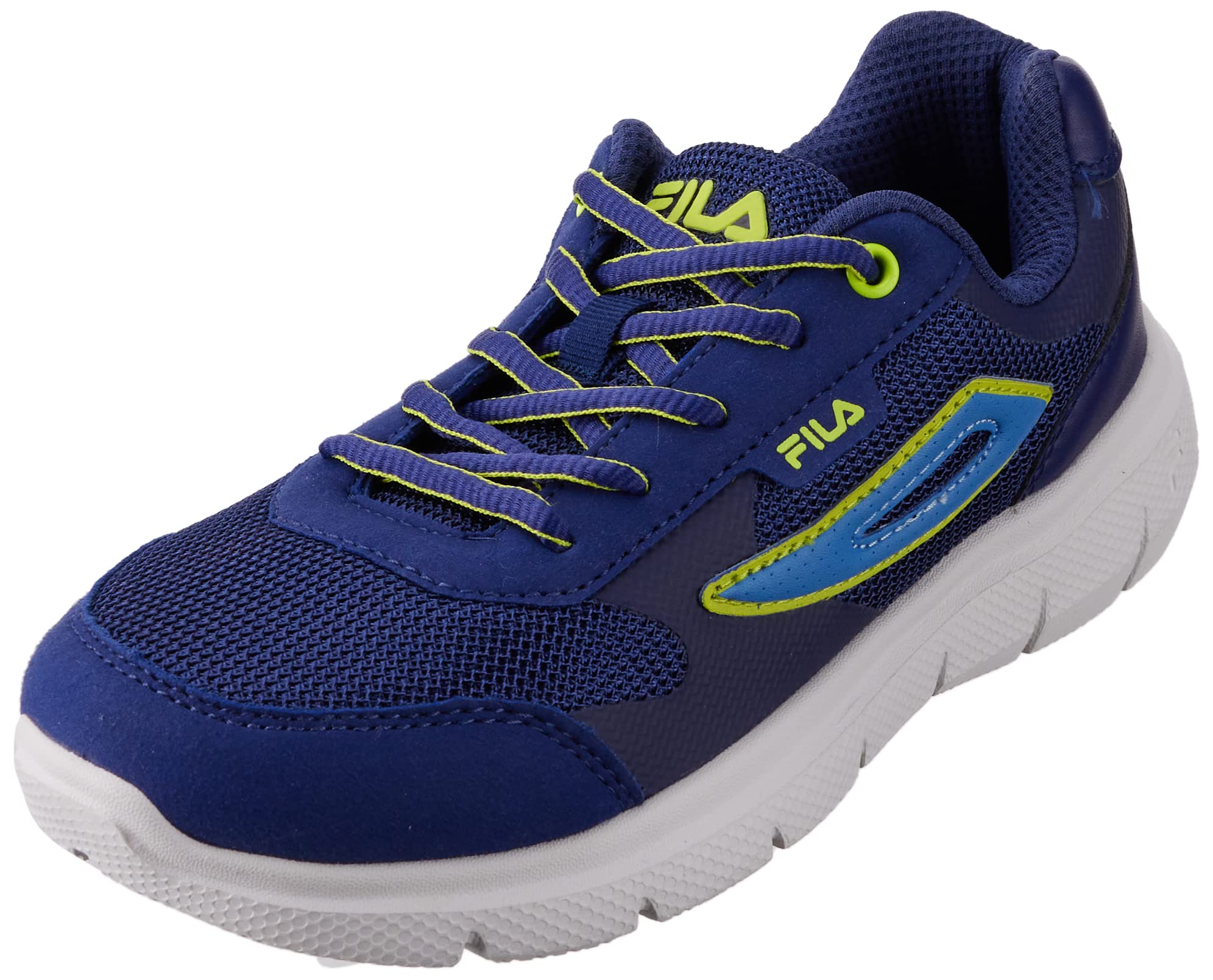 FILA Jumbler 2 Teens, Zapatillas para Correr Unisex niños, Medieval Blue Safety Yellow, 36 EU
