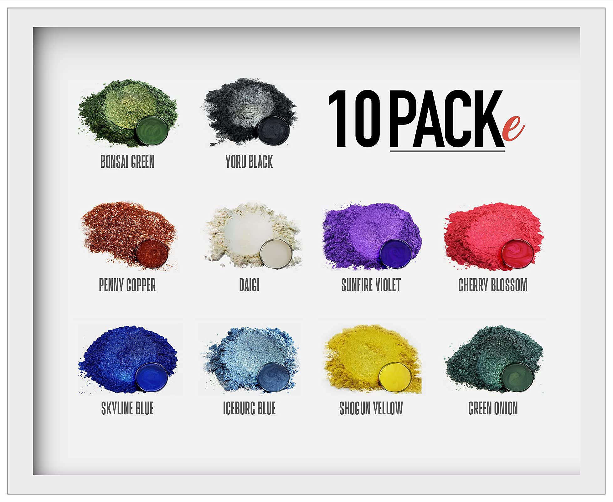 Eye Candy Pigments Variety Mica Pigment Powder Set E Mica Powder