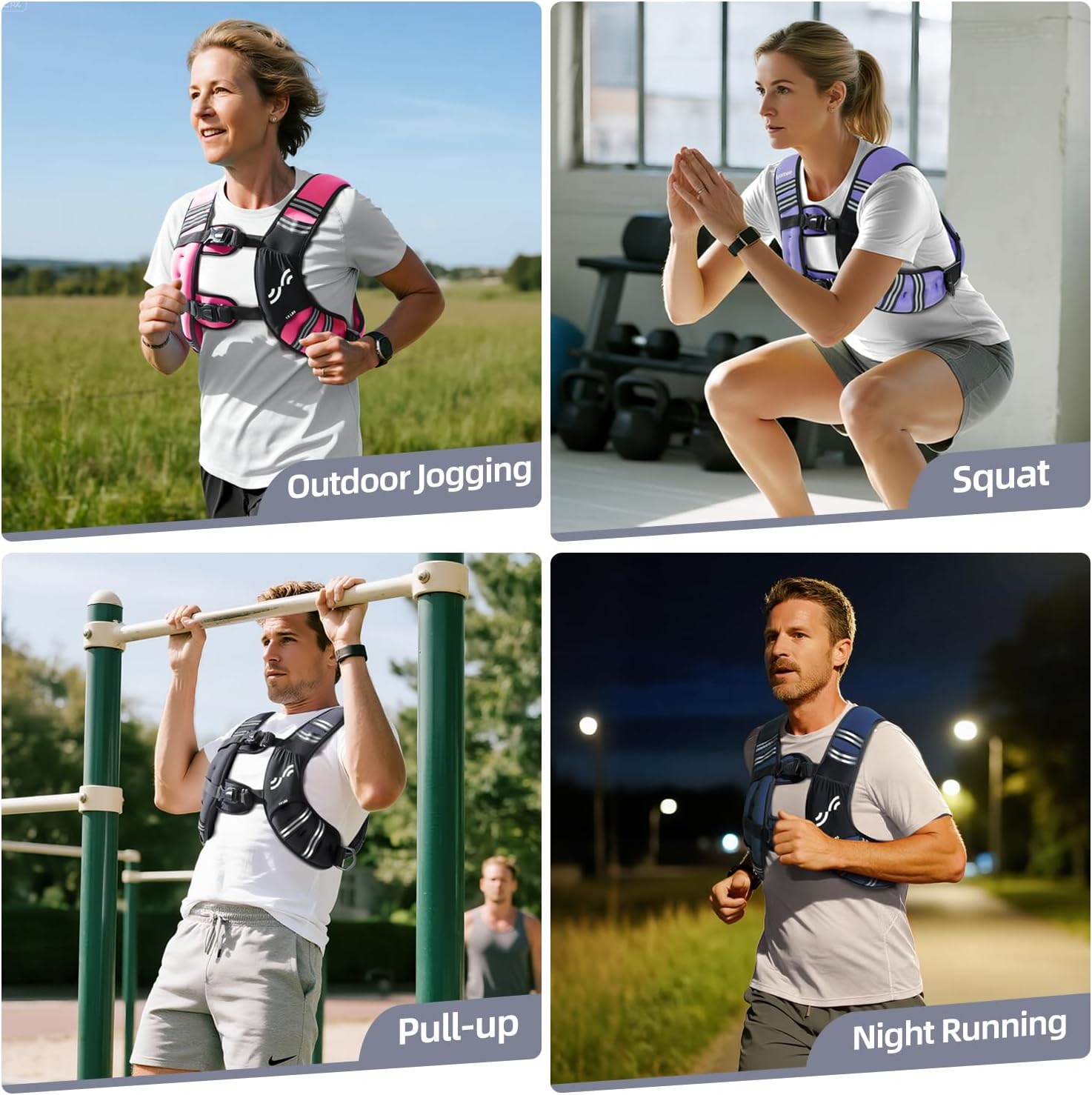 Sportneer Weighted Vest Woman: 8lb/12lb/15lb/20lb/25lb Weight Vest for Walking with Phone Bag, Adjustable Women Weighted Vest for Running Rucking Vest for Jogging Strength Training Weight Loss - Image 8