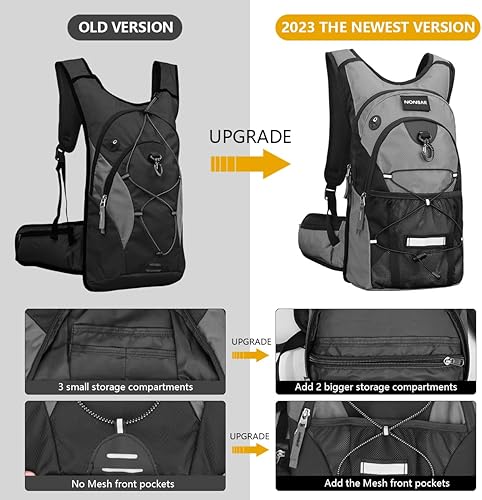 Miniatura 2 de NONSAR Mochila de hidratación de 3L con bolsa de agua, mochila de agua aislada para mujeres, hombres, niños, mantiene los líquidos frescos hasta 5