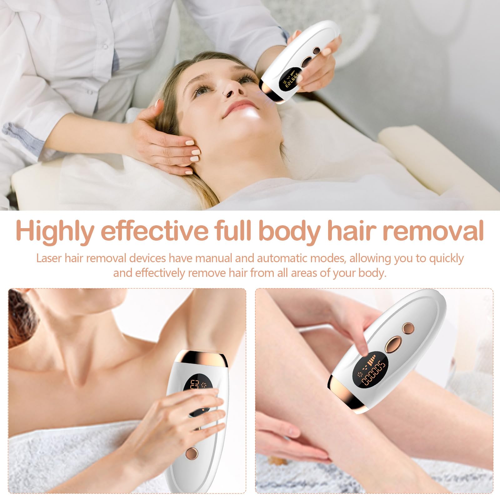 Depiladora Laser, IPL Depiladora Luz Pulsada Depilacion Maquina Mujer Hair Removal con Función de Refrigeración de Hielo 5 Niveles de Energía para Ingles Axilas Cara Cuerpo