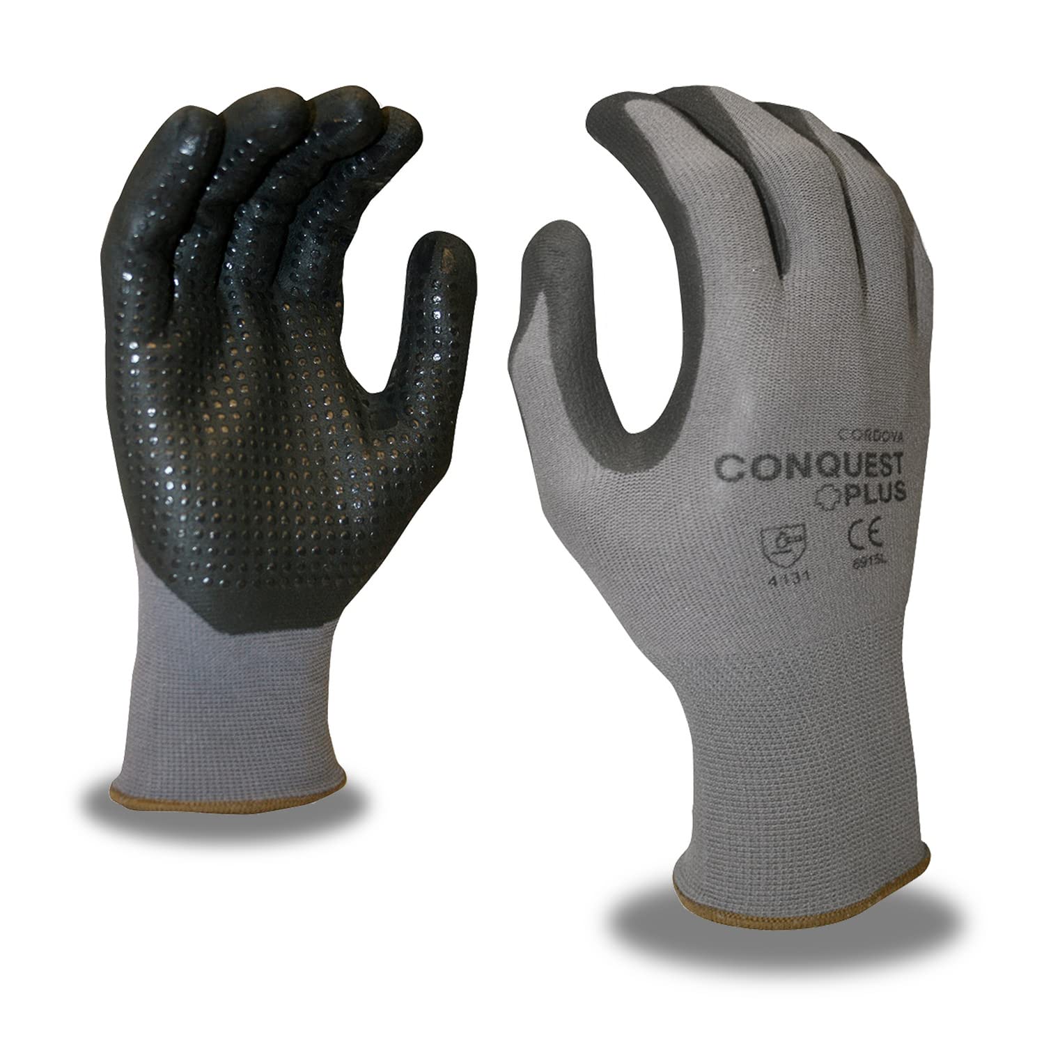 Cordova 6915XS Conquest Plus Gloves, Premium, Gray Nylon/Spandex