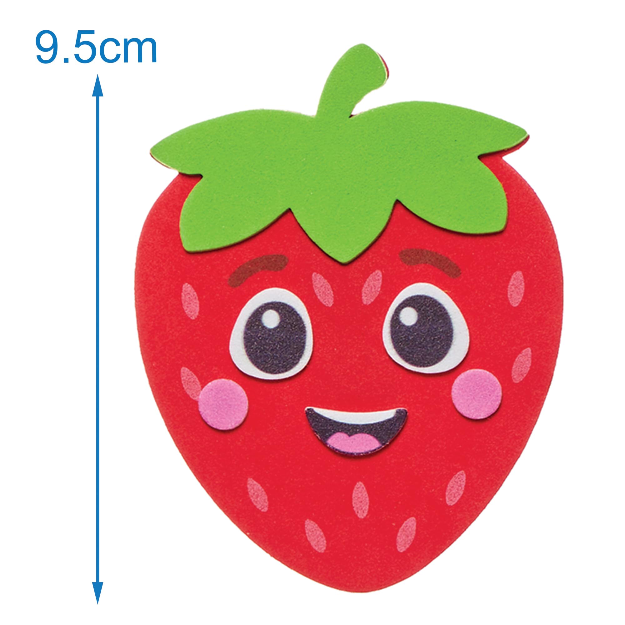 Baker Ross FN175 Strawberry Mix & Match Magnet Kits - Pack of 10, Decoration Craft Kits for Kids, Multicolour, 2.5 cm - Image 4