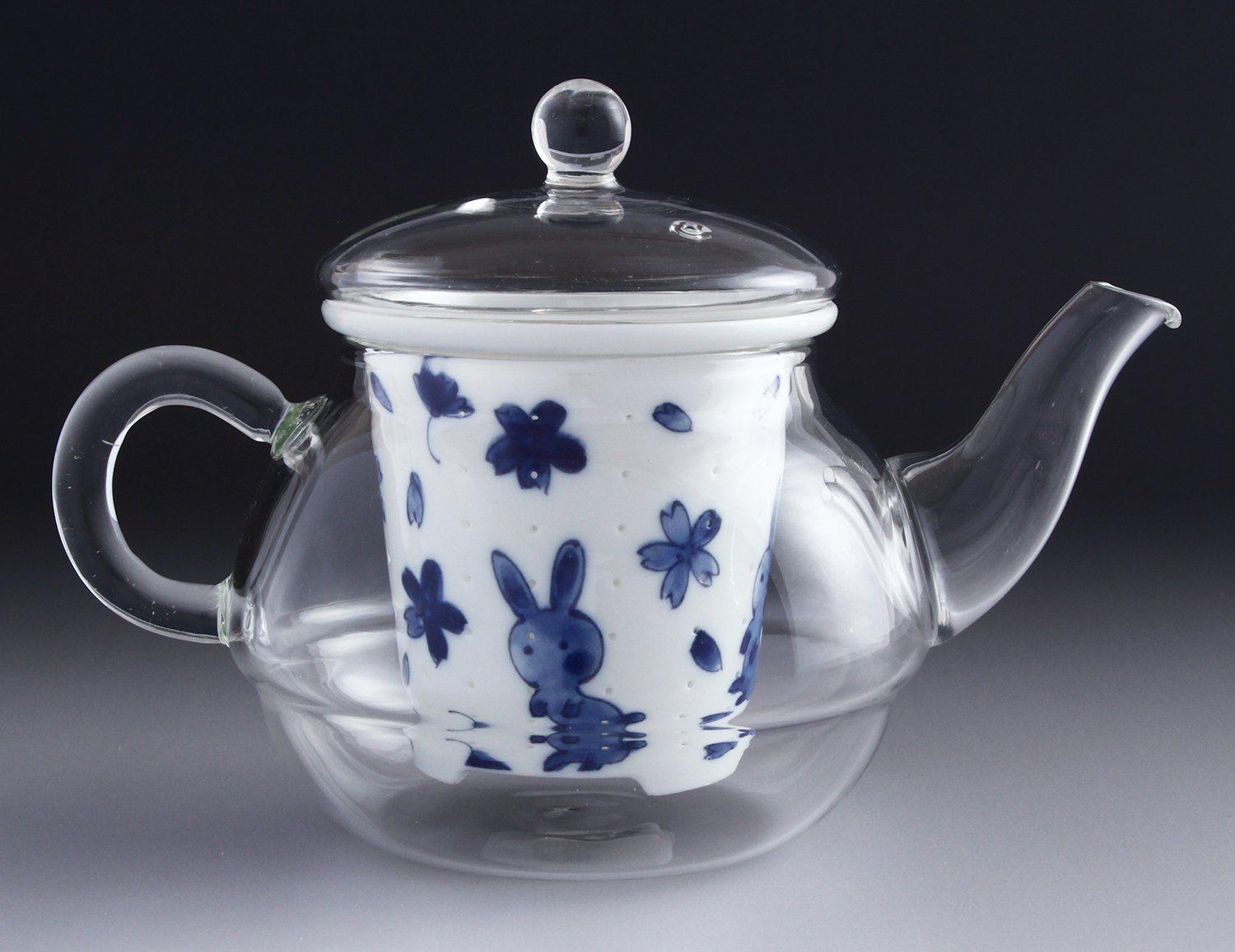 ウサギの模様の陶器のポット タラベラ カップ 古陶 ジャムポット/J663