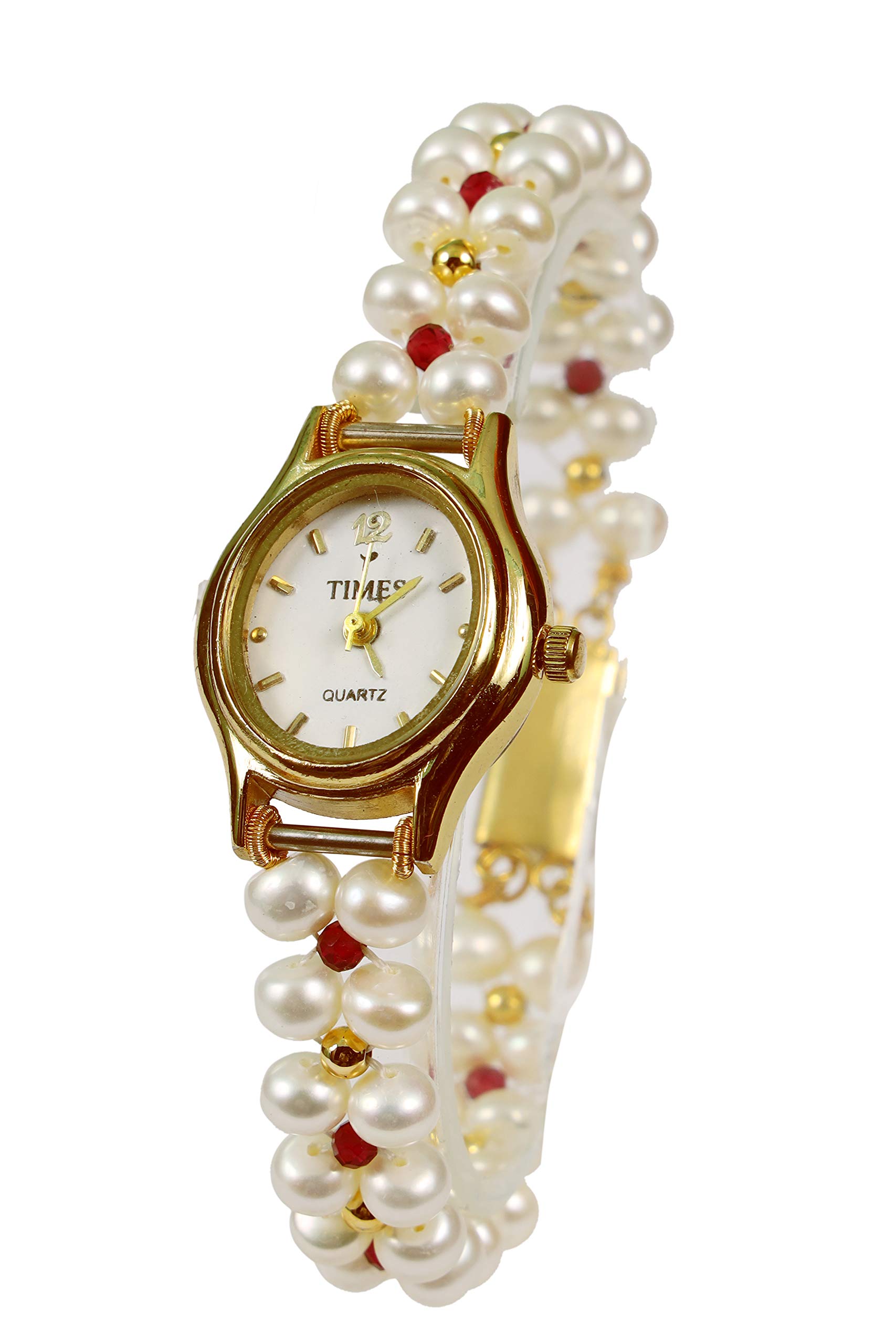 Hyderabad Jewels Natural Fresh Water Pearls Watch Bracelet For Women Girls (B08KSFF72Z) Amazon Price History, Amazon Price Tracker