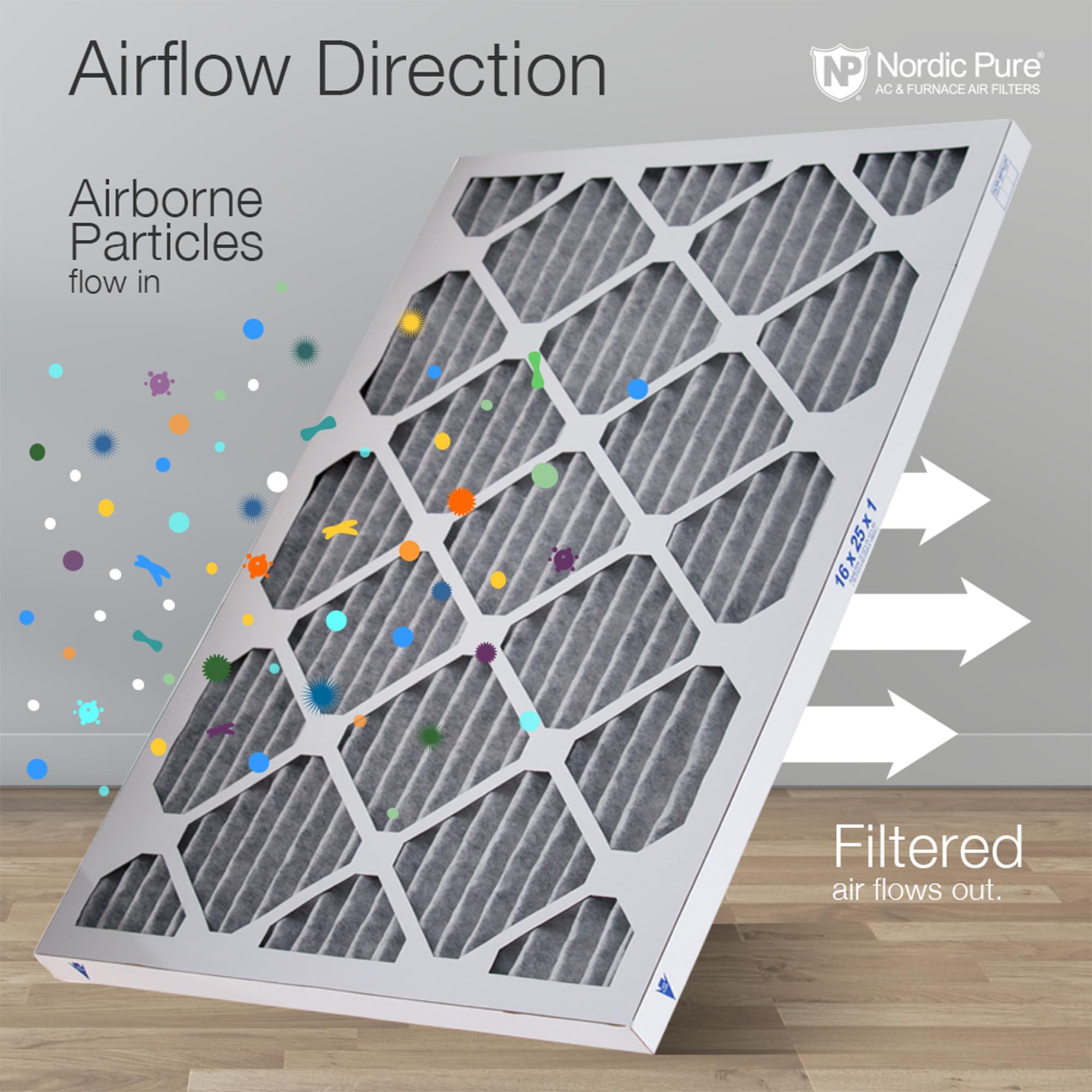 Nordic Pure MERV 12 - Filtros de aire plisados de carbono para horno de CA de 14 x 24 x 1 pulgadas, paquete de 12, pieza