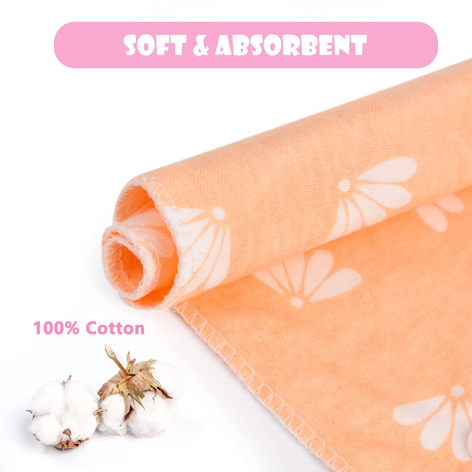 Lätzchen Mit 2 Verstellbaren Druckknöpfen, 10er Set, 100% Baumwolle Dreieckstuch für Junge Mädchen, Halstuch, Weiche & Absorbierende Halstücher Drool Lätzchen