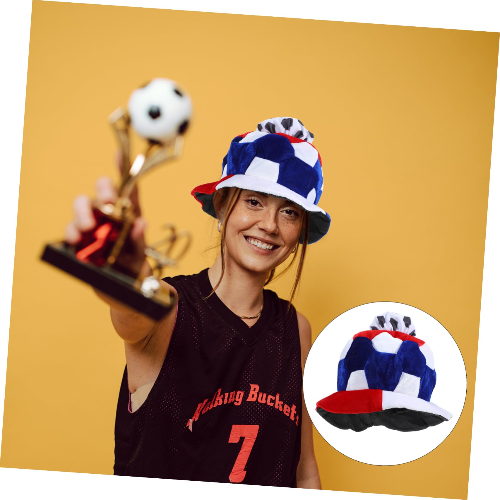 TOYANDONA 5pezzi Cappellino Decorativo Da Calcio Per Feste e Competizioni Leggero e Traspirante Cappello Sportivo Unisex Per Adulti e Ragazzi Tema Calcio Francia