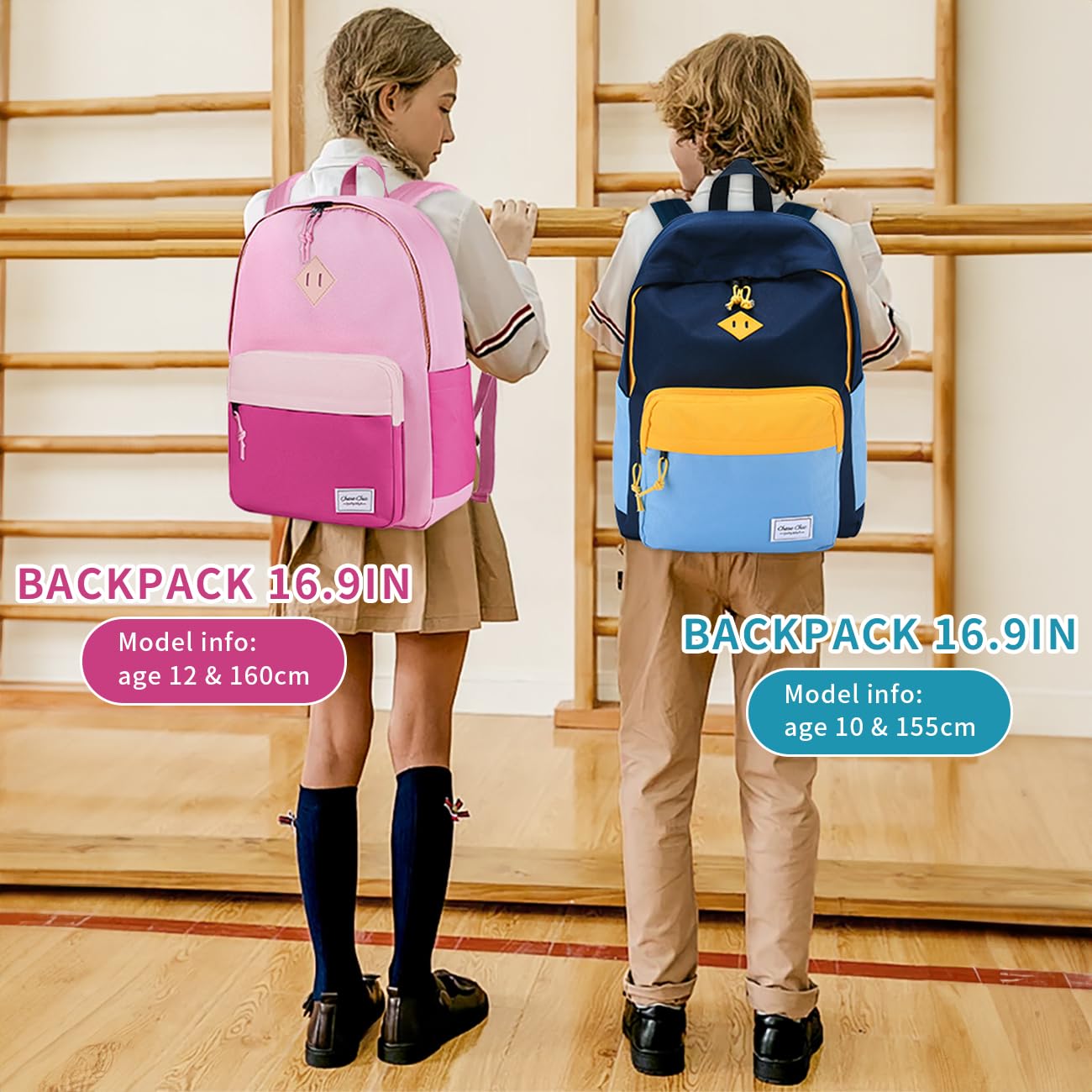Chase Chic Zaino Scuola Elementare, 6-11 Anni Zaino Ragazze Bambino Resistente All'Acqua per Scuola Primaria per Sport e Viaggi Bambini