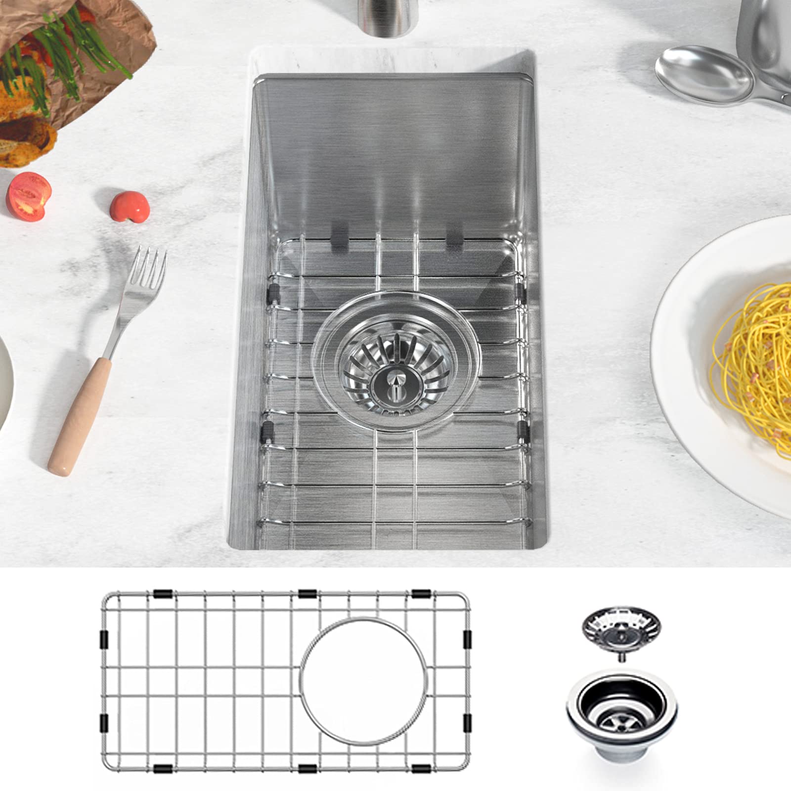 Buy Bar Sink 10 Inch, iBune Stainless Steel Under Kitchen Sink, 16