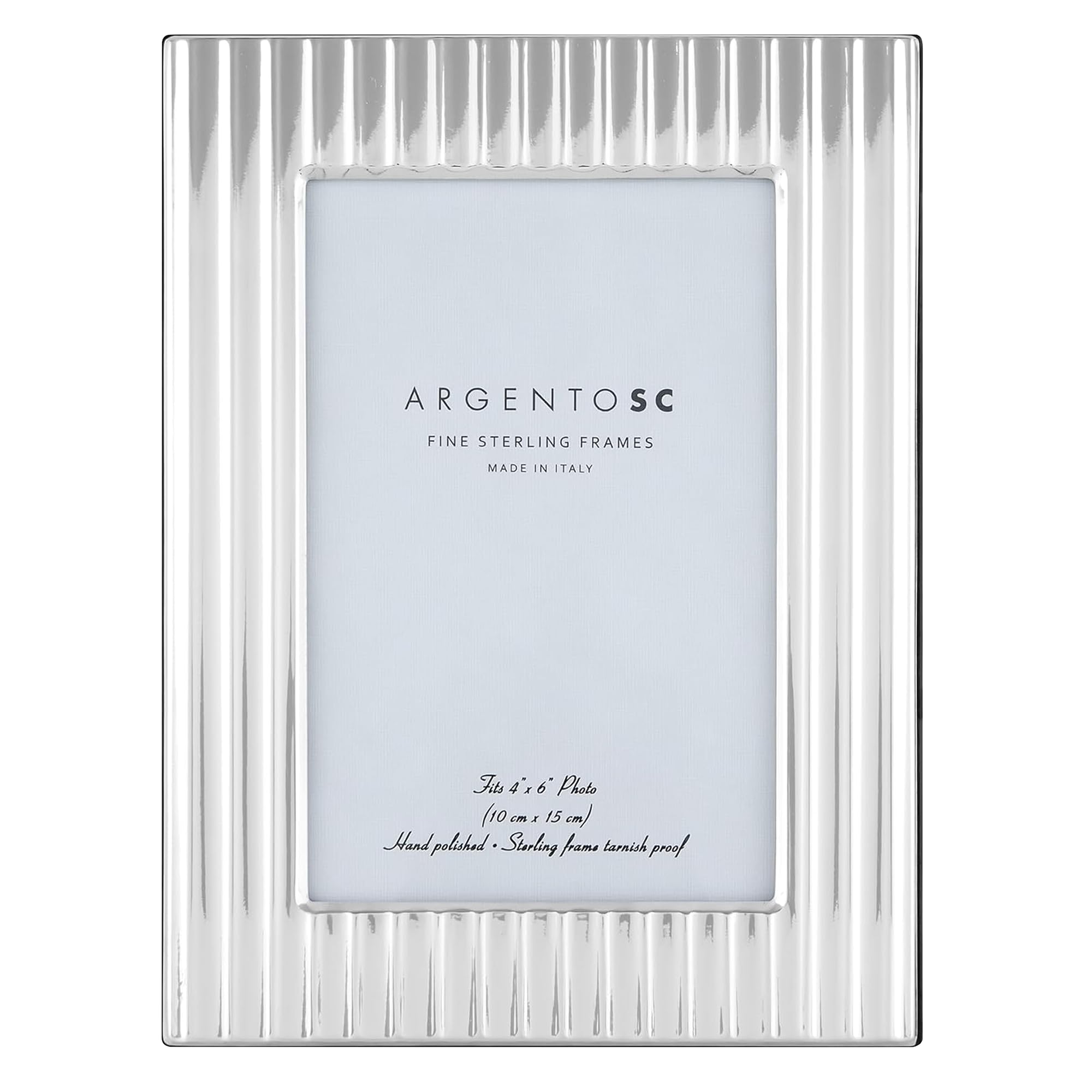 Sterling Silver 4x6 　純銀製　写真額縁 Amazon.com - Argento SC Fluted Sterling Silver Picture Frames
