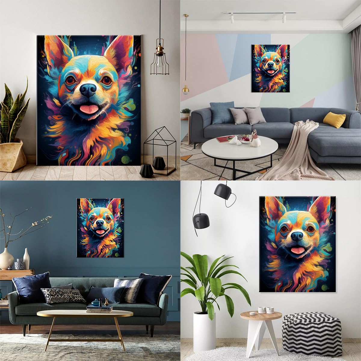 ZMHZMY Kit di pittura acrilica fai da te con numeri su tela, filo Fox