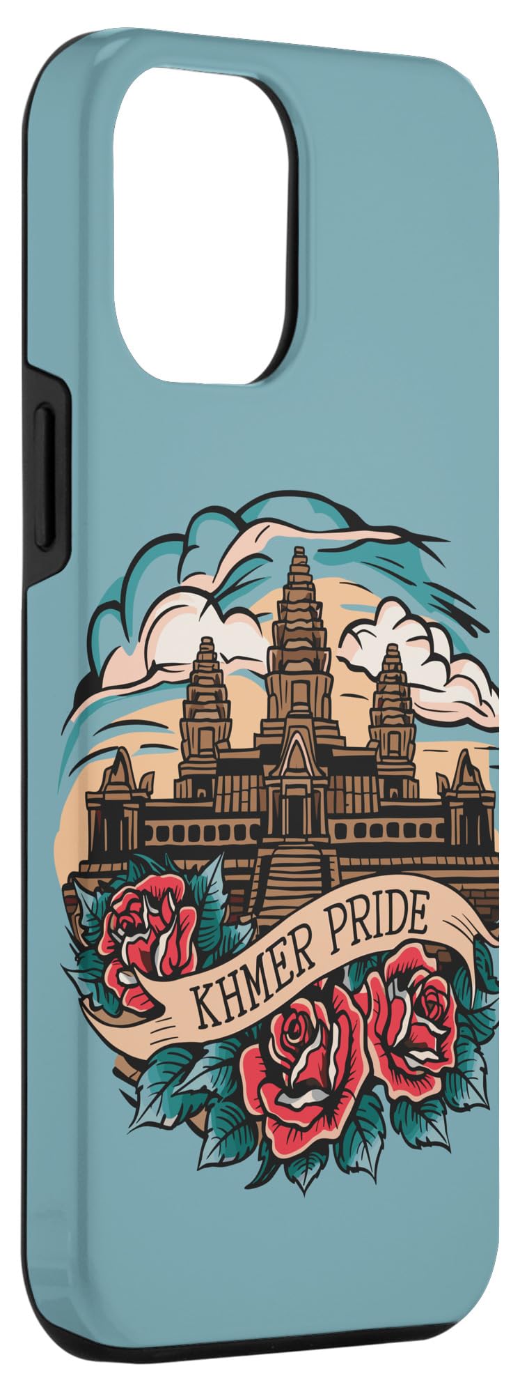 Cool Tattoo Inspired Cambodian Khmer Art Angkor Wat Case for iPhone 14 Pro Max - Image 3