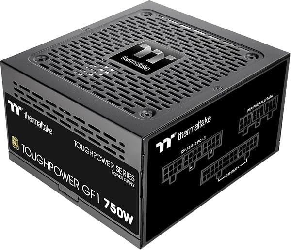 Thermaltake GF1 Fully Modular ATX 750W Power Supply - 80 Plus Gold - Ultra Quiet - Zero RPM, PS-TPD-0750FNFAGU-P