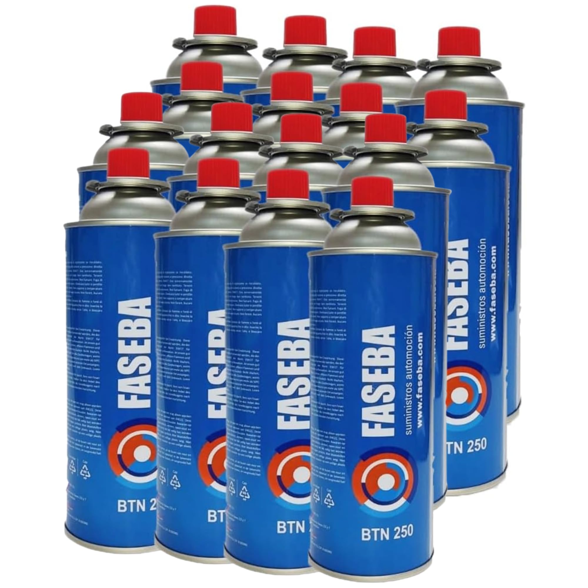 16 Unidades de Cartucho de Gas para Camping CP250 227 g con sistema de seguridad. Ideal para cocinas portátiles, sopletes, hornillos quemadores. bombona camping gas portátil, cartucho camping gas.