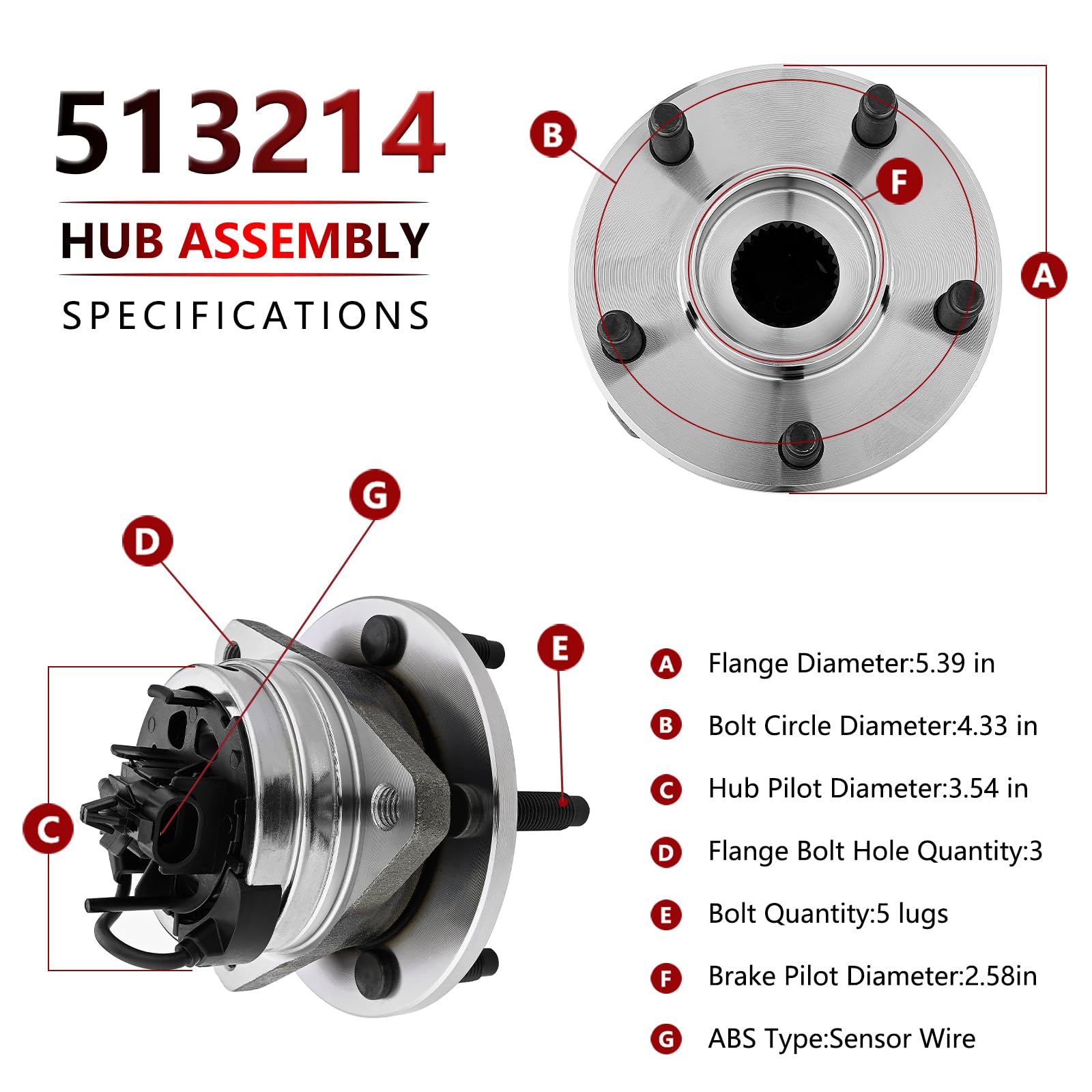 Bodeman Premium Wheel Bearing Assembly For 2004-2012 Chevy Malibu Saturn Aura