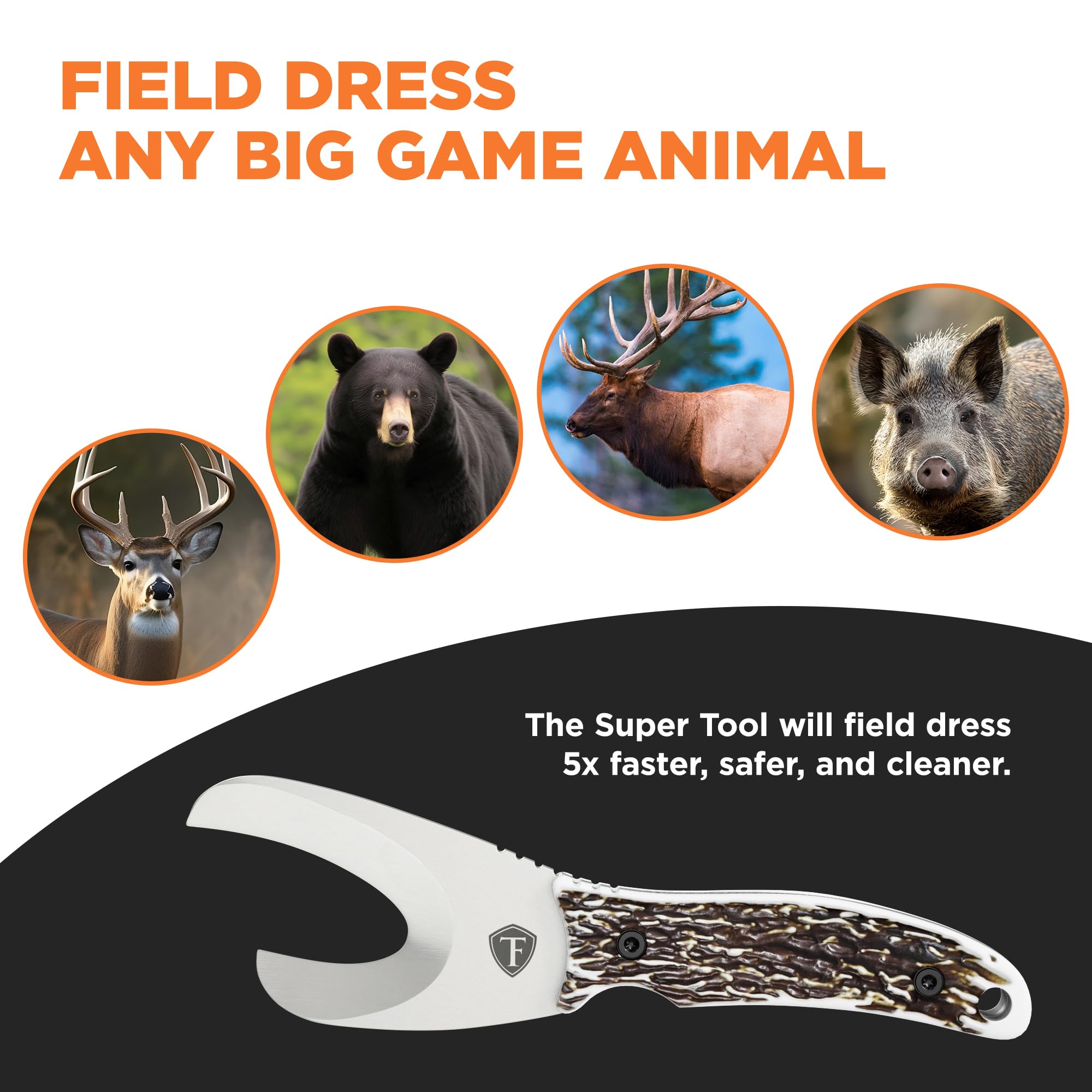how to field dress a deer Amazon.com : FieldTorq Field Dressing Kit | 3-in-1 Super Tool with Sheath &  Sharpener | Skinning Knife for Hunting | Gut Hook | Deer Hunting Knife Set