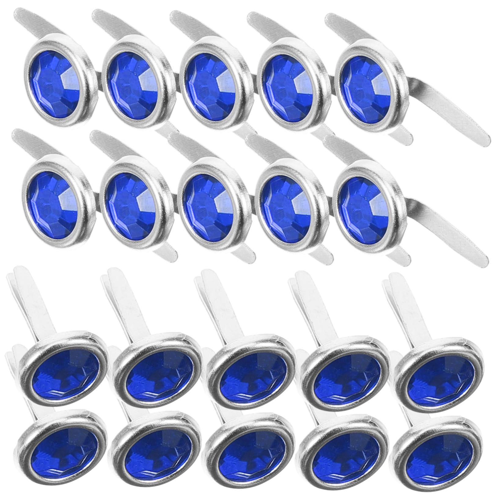 Uonlytech Sturdy Iron Material Colored Diamond 100pcs Round Fasteners for Craft DIY