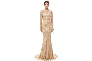 Women's Sexy Evening Dresses: Step into Red Carpet Glam with Beaded Sweep Trains
