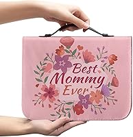 Vista 12 de Funda para Biblia con diseño de margaritas y colibríes, funda para Biblia con asa, organizador multifuncional de papelería, suministros de estudio