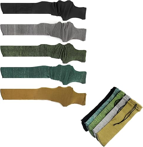 GUGULUZA Paquete de 10 calcetines de pistola para rifles y pistolas, calcetines de pistola tratados de silicona para escopetas, pistolas - colores